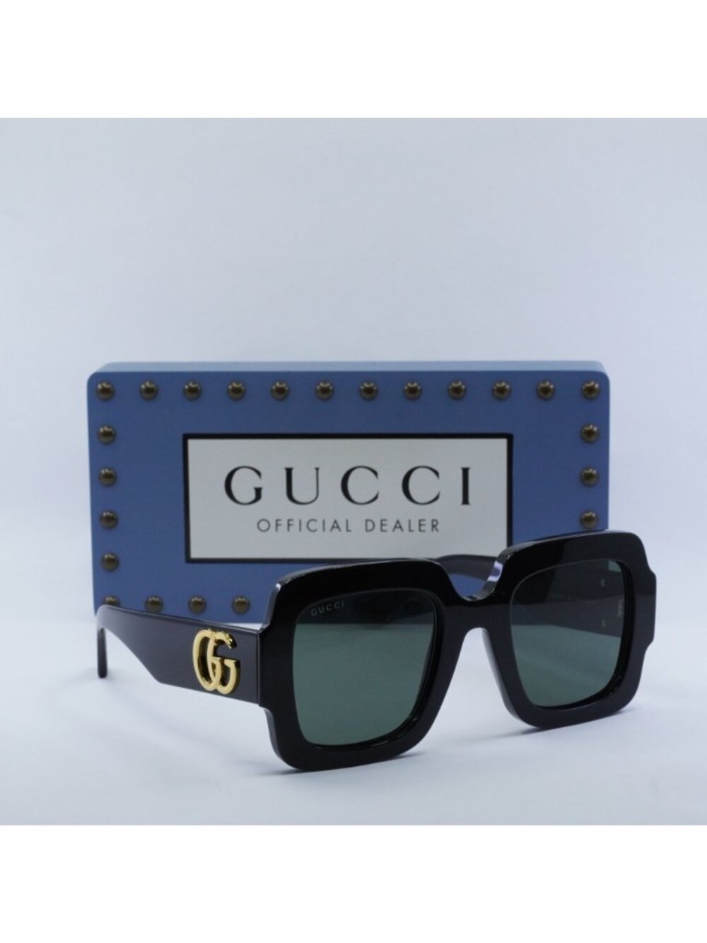 Gucci GG1547S 001 Square Women Sunglasses - Black / Grey - Picture 7 of 10